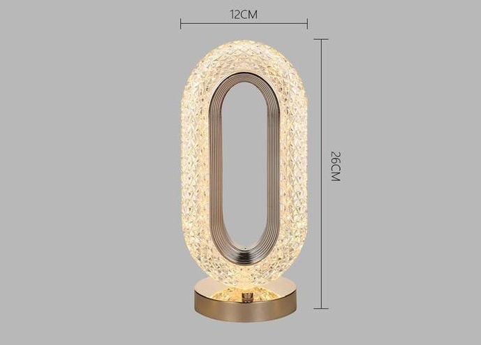 Luminária de Mesa Abajur Cristal Oval