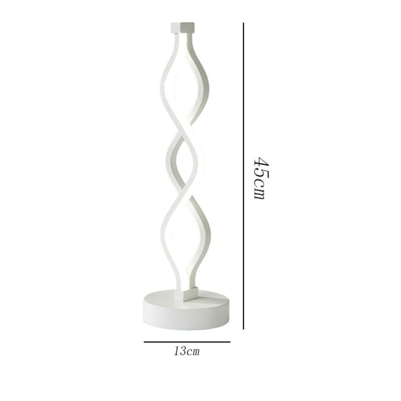 Luminária Abajur de Mesa Led Espiral Dupla