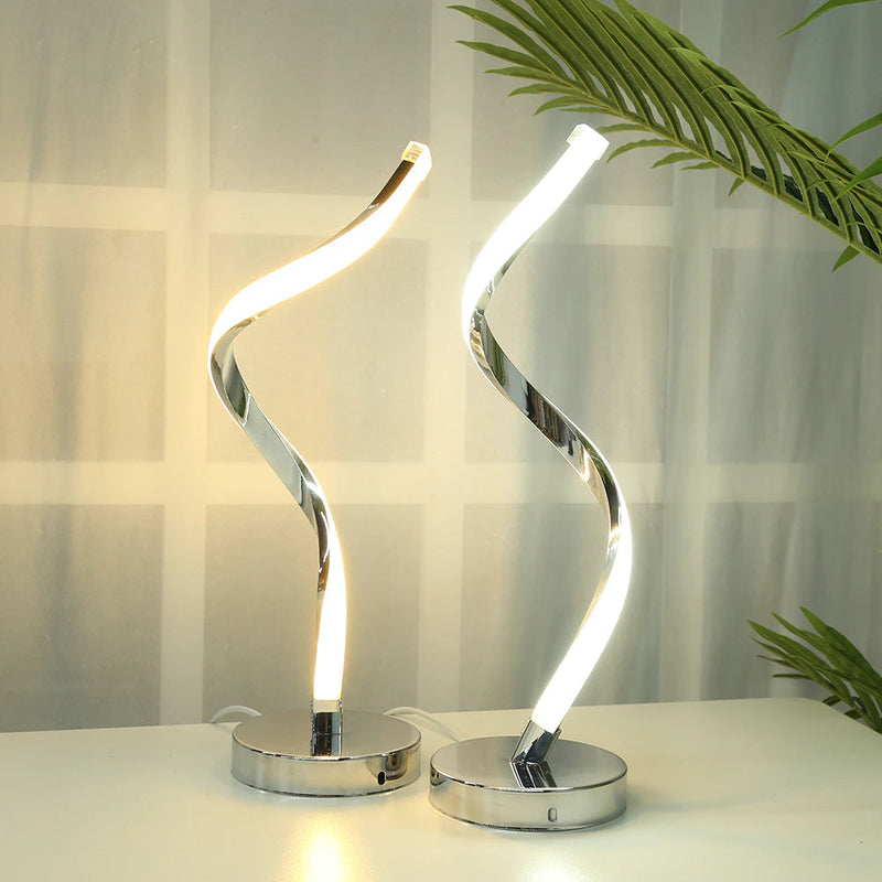 Luminária Abajur de Mesa Led Espiral