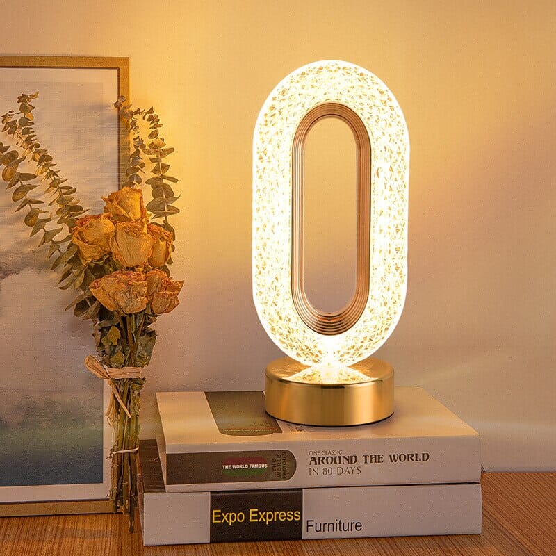 Luminária de Mesa Abajur Cristal Oval